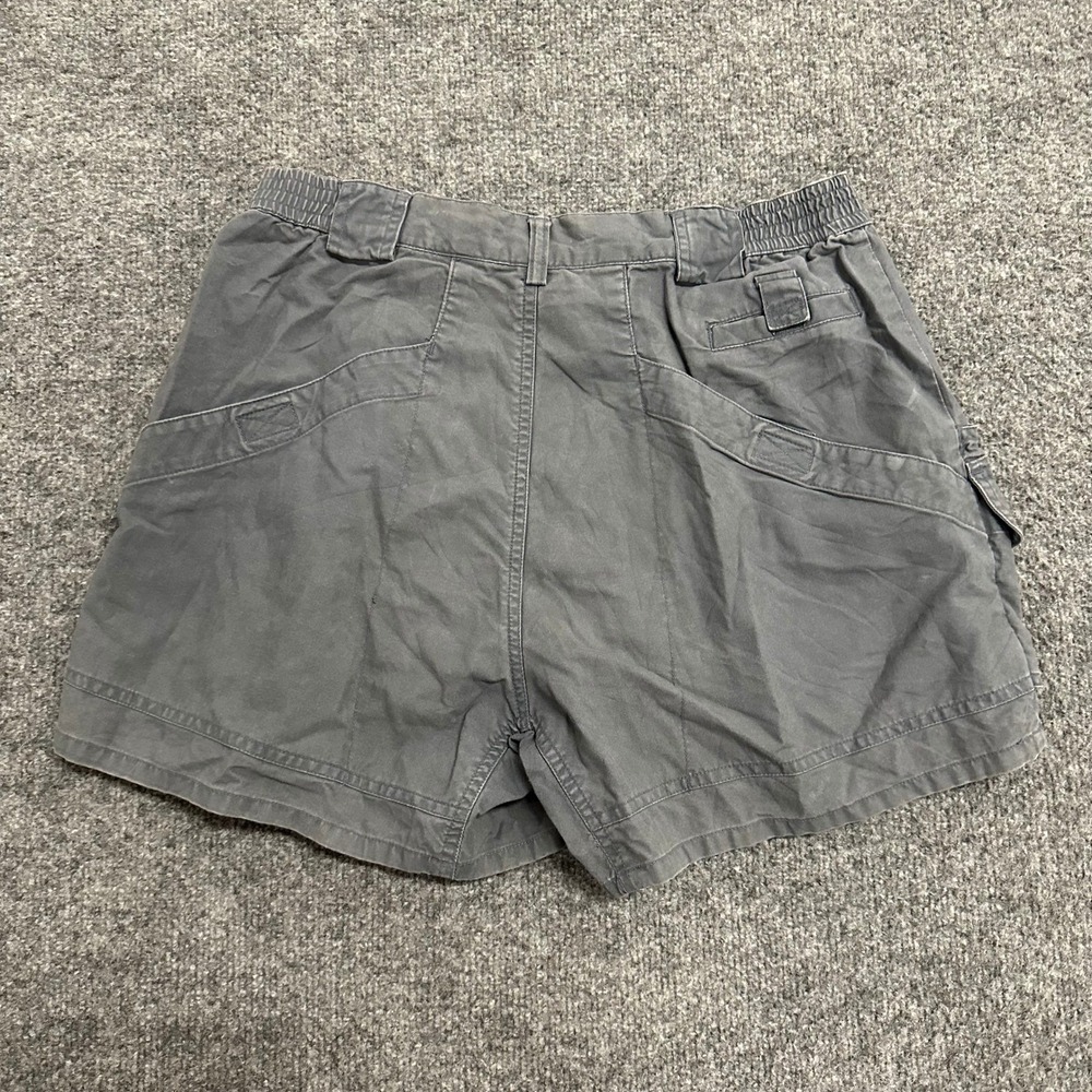 Columbia Cargo Shorts Womens Size 10 Grey Cotton Elastic Waist Hiking Outdoor